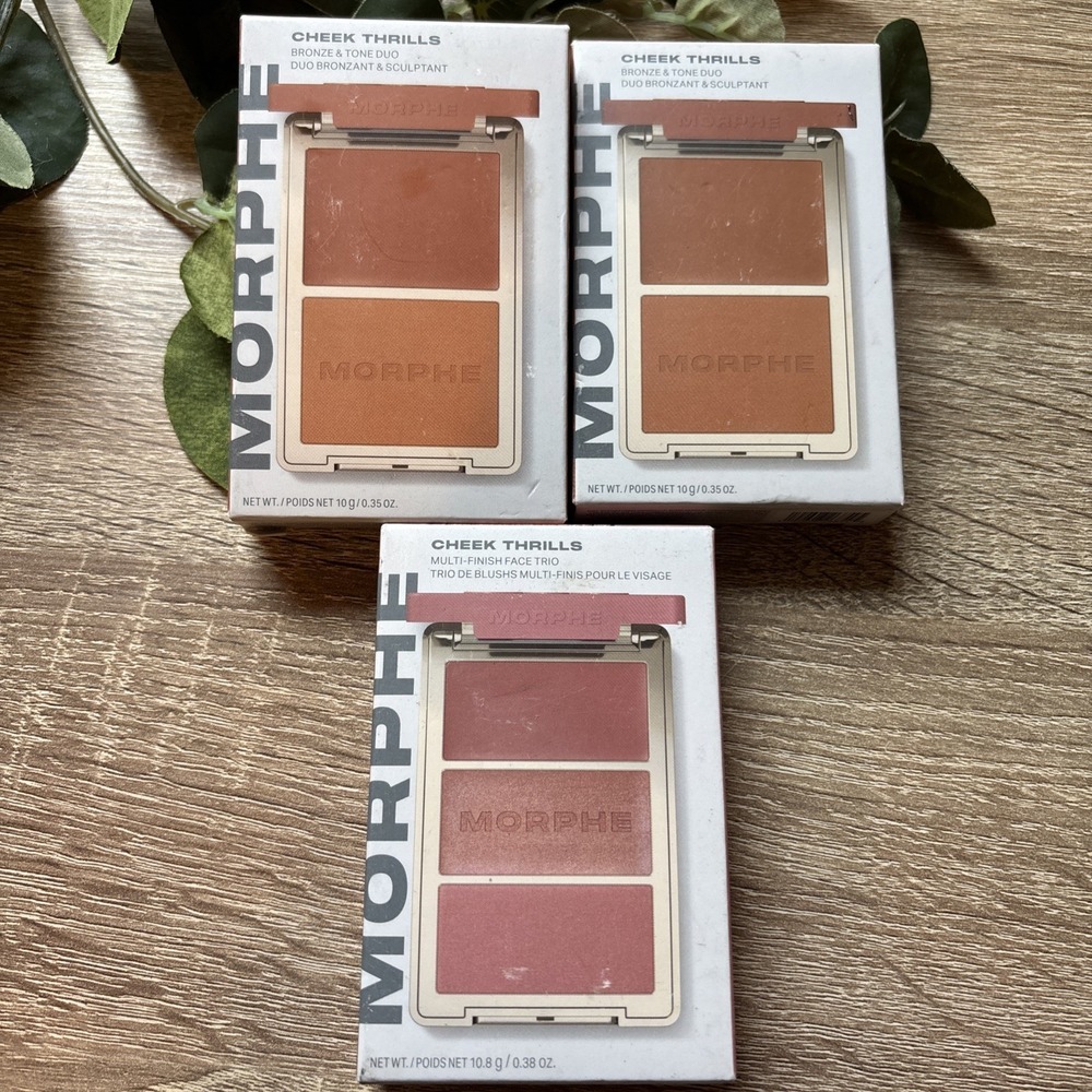 NEW LOT OF 3 Morphe Cheek Thrills Honeymoon Suite Amalfi Coast Tulum Trip